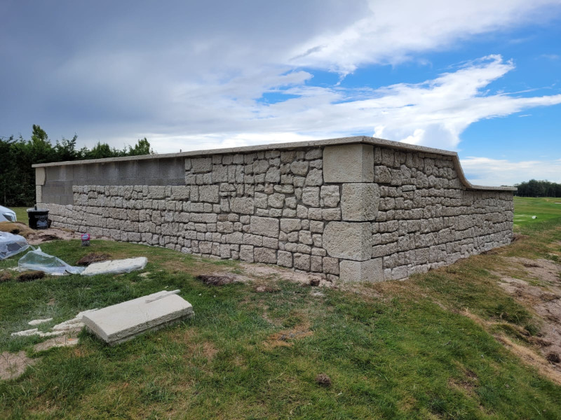 réalisation d'un mur de parement